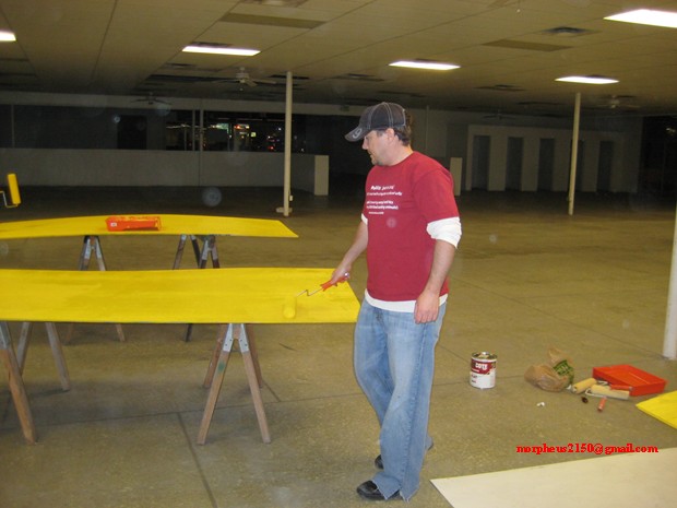 4409 working on Ron Paul 2012 revolution continues sign making