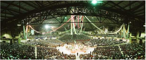 WORLD'S Largest  CHURCH BUILDING NIGERIA Winners Chapel Canaanland Otta Inside Sitting Capacity 50000 Outside Overflow Capacity 250000