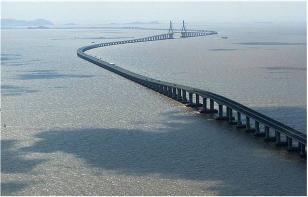 WORLD'S LONGEST BRIDGE CHINA Donghai Bridge China 32.5 kilometers 20.19 miles