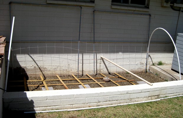 grid being laid down grid being laid down