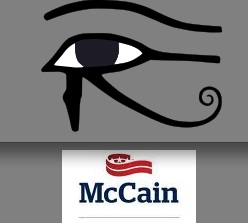 Bizarre McCain Logo invokes Eye of Horus?