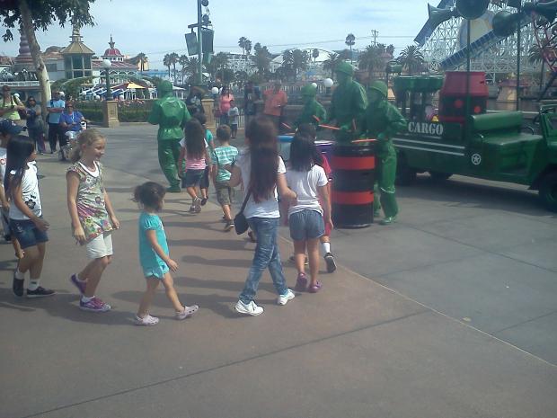 Disneyland acclimates Americans to troops on streets 