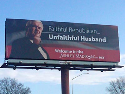 Adultery Dating Website Ashley Madison Endorses Newt Gingrich 
