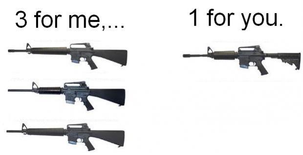 Out of every 4 guns the US sells to the Mexican gov't, 1 goes to the cartels.