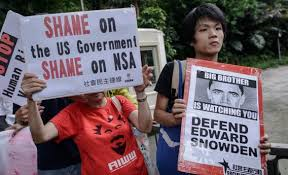 Protesters Take to Hong Kong Streets in Support of NSA Leaker Edward Snowden